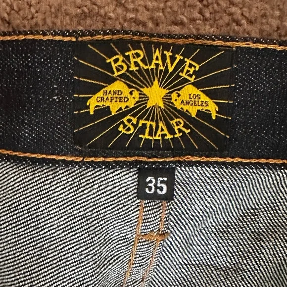 Bravestar Selvage Jeans – True Straight Cut, Raw Selvage , MiUSA, Tag Size 35
